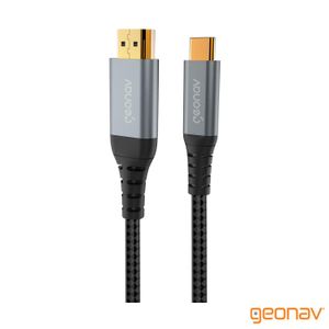 Cabo Adaptador USB-C para HDMI e Leitor de Cartões Cinza Escuro - Geonav - UCA08