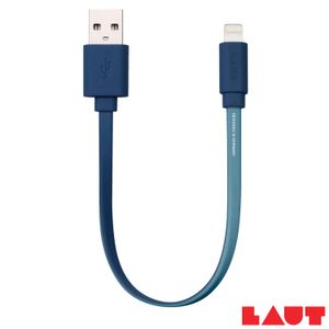 Cabo Lightning para iPhone, iPad e iPod Link Duo com 15 cm Azul Laut - LT-LKDLTN15BLI