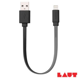 Cabo Lightning para iPhone, iPad e iPod Link Duo com 15 cm Preto Laut - LT-LKDLTN15BKI