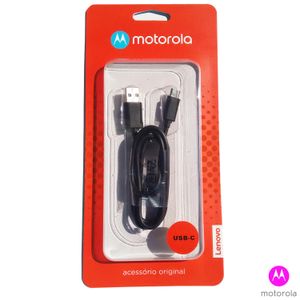 Cabo de Dados USB-C Preto - Motorola - MO-SKN6473AI