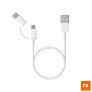 Cabo USB com Saída Dupla Tipo-C e Micro USB 100cm Branco - Xiaomi - XM263BRA