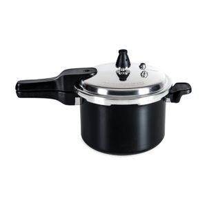 Panela de Pressão 20 cm 4,2 L Fundo de Indução Estrutura Alumínio Antiaderente Pro-Ceramic Premium Cor Preto Linha Ceramic Life Super Brinox