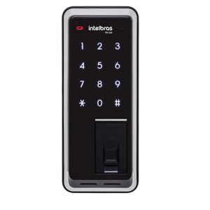 Fechadura Digital Com Biometria Intelbras FR 220 Abertura Por Senha E Biometria, Alarme De Violação