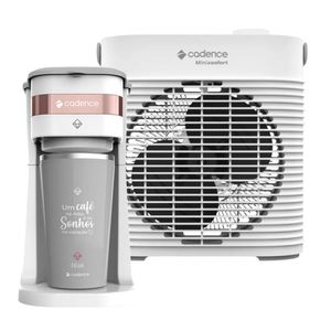 Kit Cadence Aquecedor MiniConfort e Cafeteira Dream Rosé Gold