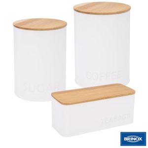 Jogo de Potes Canister em Aço Galvanizado com 03 Peças - Haus Concept