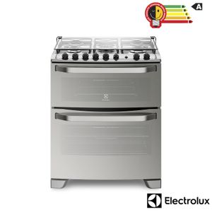 Fogão de Piso Electrolux de 05 Bocas com Duplo Forno Prata - 76DXA