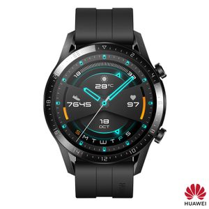 Smartwatch GT 2 - LTN-B19S Huawei Preto com 1,39", Pulseira de Silicone, Bluetooth e 4GB