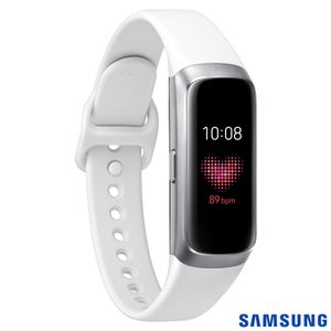 Galaxy Fit Samsung Prata com 0,95?, Pulseira de Silicone e Bluetooth 5.0