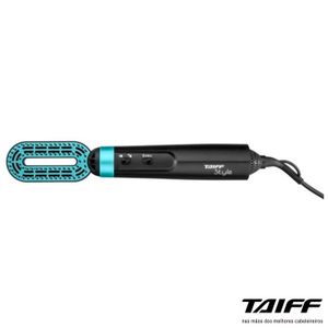 Escova Taiff Style Secadora e Alisadora com 02 Temperaturas Preta e Azul Tiffany - 56000