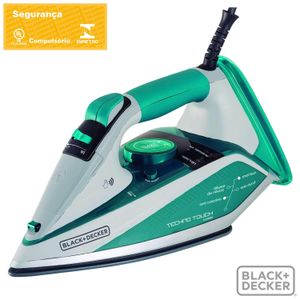 Ferro a Vapor Black & Decker com 05 Níveis de Temperatura, Auto Stop e Função Corta Pingos - AJ4000