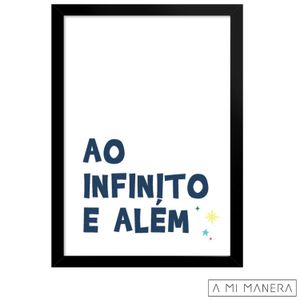 Pôster A5 com Moldura A5 Estelar ao Infinito e Além - A Mi Manera