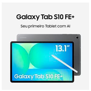 Tablet Samsung Galaxy, S10 FE+, 128GB, 8GB RAM, Tela Imersiva de 13.1", 90Hz,  IP68,  Android 15 - SM-X620NZADZTO