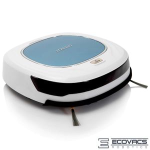 Robô Aspirador de Pó Ecovacs Robotics com Capacidade de 0,4 Litros e Tripla Função Branco e Azul - Deebot4