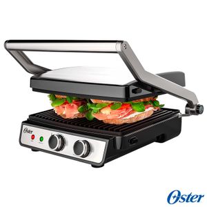 Grill Elétrico Multiuso 2 em 1 Oster® com Capacidade para 06 Hambúrgueres - OGRL660