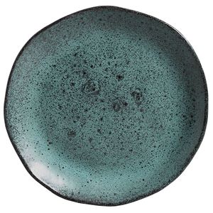 Pratos de Sobremesas com 06 Peças em Stoneware Orgânico Petroleum Azul - Porto Brasil Cerâmica