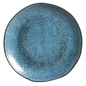 Pratos Rasos com 06 Peças em Stoneware Orgânico Petroleum Azul - Porto Brasil Cerâmica