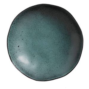 Pratos Fundos com 06 Peças em Stoneware Orgânico Petroleum Azul - Porto Brasil Cerâmica