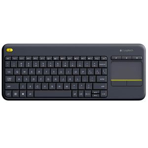 Teclado sem fio Logitech K400 Plus TV Controle Easy Media e Touchpad Integrado, Conexão USB Unifying/Layout ABNT2