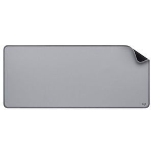 Mouse Pad Desk Mat Logitech Studio Series com Base Antiderrapante, Design Resistente a Respingos, Grande Cinza
