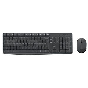Combo Teclado e Mouse sem fio Logitech MK235 com Conexão USB, Pilhas Inclusas e Layout ABNT2