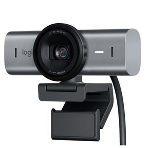 Webcam Ultra HD 4K Logitech MX Brio Com Microfones com Redução de Ruído, Protetor de Privacidade, USB-C - Grafite