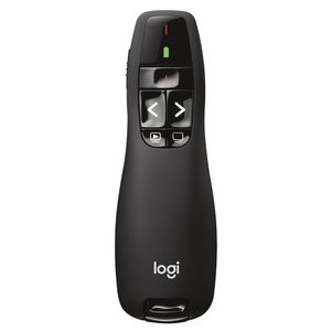 Apresentador sem Fio Logitech R400 com Laser Pointer Vermelho, Conexão USB e Pilha Inclusa