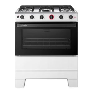 Fogão 5 Bocas Esmaltec F5IAB5121 Ideal Super Mesa em Aço Inox Acendimento Automático Branco