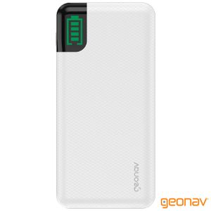 Carregador Power Bank Portátil Universal USB-QC 3.0, 20.000 Mah Branco - Geonav - PB20KWT