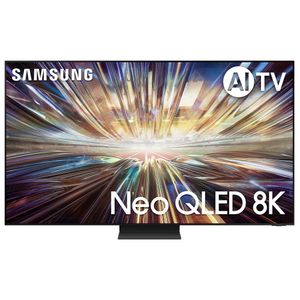 Smart TV Samsung AI Big 85" Polegadas Neo QLED 8K 85QN800D 2024, Processador com AI, Upscaling 8K AI e Mini LED