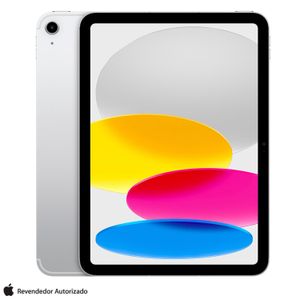 Apple iPad 10ª geração, Chip A14 (Wi-Fi + Cellular, 64GB) - Prateado