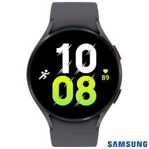 Galaxy Watch 5 BT 44mm Samsung Grafite com 1,4", Pulseira de Fluoeratômero, Bluetooth e 16GB