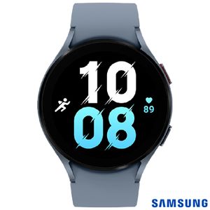 Galaxy Watch 5 BT 44mm Samsung Azul com 1,4", Pulseira de Fluorelastômero, Bluetooth e 16GB