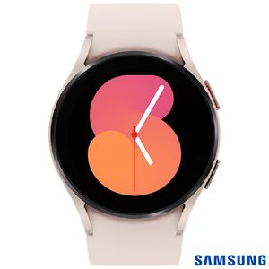 Galaxy Watch 5 BT 40mm Samsung Rose com 1,2", Pulseira em Fluorelastômero, Bluetooth e 16GB