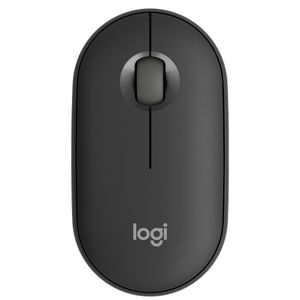 Mouse sem fio Logitech Pebble 2 M350s com Clique Silencioso, Conexão ou Bluetooth e Pilha Inclusa- Grafite