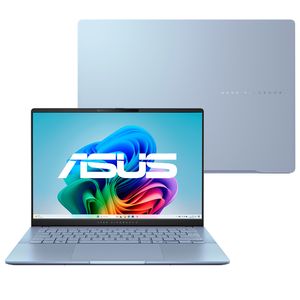 Notebook Asus VivoBook S 14, Core Ultra7 258V, 32GB, 1TB GB SSD, Tela de 14" OLED, Mist Blue - S5406SA-PP097W