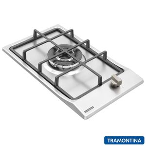 Cooktop a Gás Tramontina Dominó 1GX Tri Safestop 30 com 01 Boca, Acendimento Super Automático Inox - 94700/114