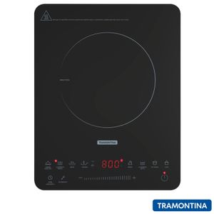 Cooktop Portátil por Indução Tramontina Slim Touch EI 30 em Vitrocerâmico com 01 Boca e Painel Digital Preto - 9471