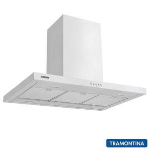 Coifa de Ilha Tramontina 90 cm com 04 Velocidades, New Dritta Isla com Painel Pulsante Inox - 95800/017