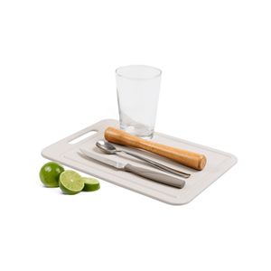 Kit para Caipirinha com Copo de Vidro 5 Peças