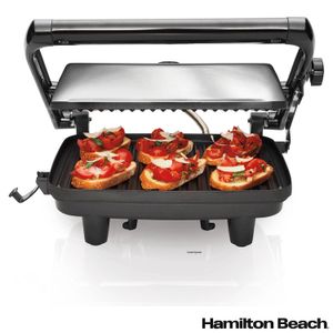 Grill Elétrico Panini Hamilton Beach com Capacidade para 02 Hambúrgueres - 25460