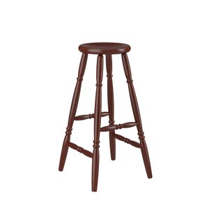 Banqueta Alta em Madeira 75cm Castanho Acetinado Marin Brasil