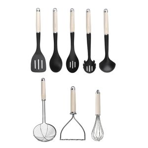 Kit Utensílios de Cozinha 8 Peças Luxo Creme KitchenAid