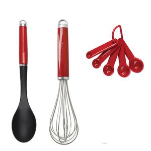 Kit Colher Fouet e Colheres Medidoras Vermelho Kitchenaid