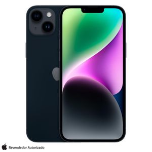 iPhone 14 Plus Apple (128GB) Meia-noite, Tela de 6,7", 5G e Câmera de 12MP