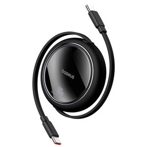 Cabo Tipo C para Tipo C  Free2Draw Mini Retrátil 100W 1 m - Baseus Preto P10364500111-00