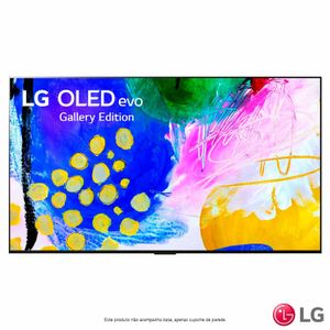 2022 Smart TV LG 65" Polegadas 4K OLED65G2 Evo Gallery Edition 120Hz Mais Brilho G-Sync 4x HDMI ThinQAI Google Alex