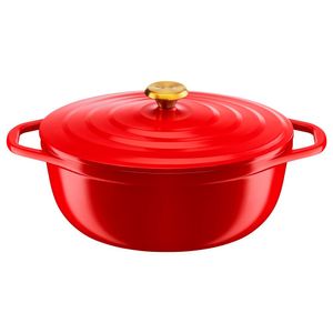 Caçarola Oval Air Alumínio Fundido 30cm Vermelha - Tefal