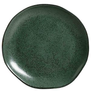 Conjunto de Pratos de Sobremesa Orgânico Arauco com 06 Peças em Stoneware Verde - Porto Brasil