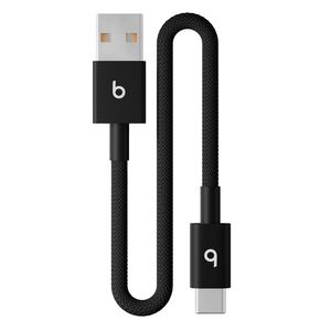 Cabo Curto Trançado USB-A para USB-C Preto-relâmpago - Beats - MEQL4LL/A