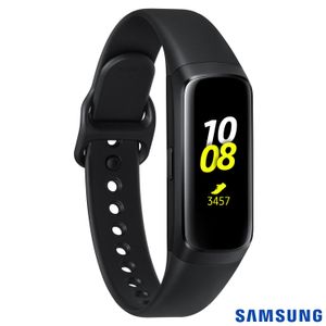 Galaxy Fit Samsung Preto com 0,95?, Pulseira de Silicone e Bluetooth 5.0